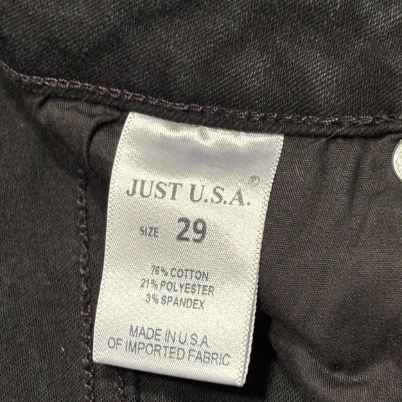 Just USA Dark Gray/black Flare Women's Jeans Size 29 - Picture 7 of 8